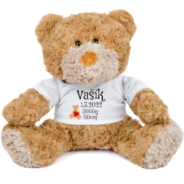 Medvídek Teddy s potiskem jméno miminka