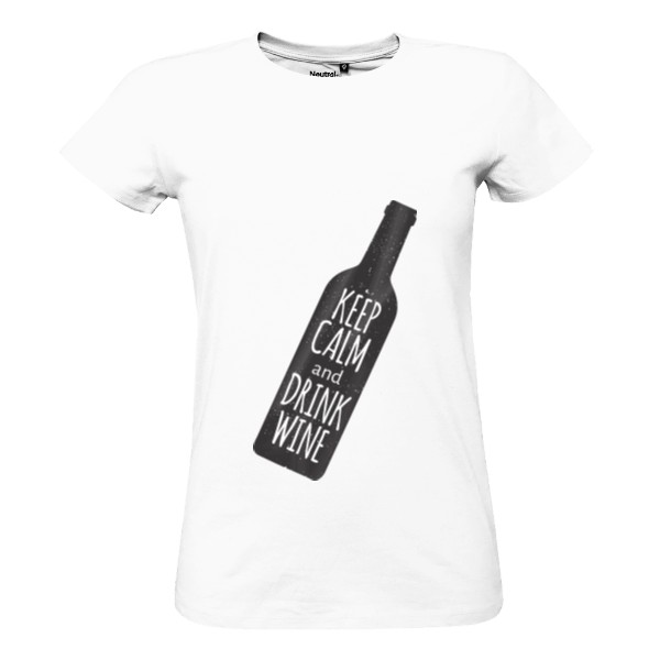 Tričko s potiskem keep calm and drink wine