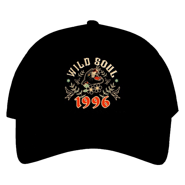 Kšiltovka s potiskem Wild Soul s panterem a rokem narození 1996 retro design